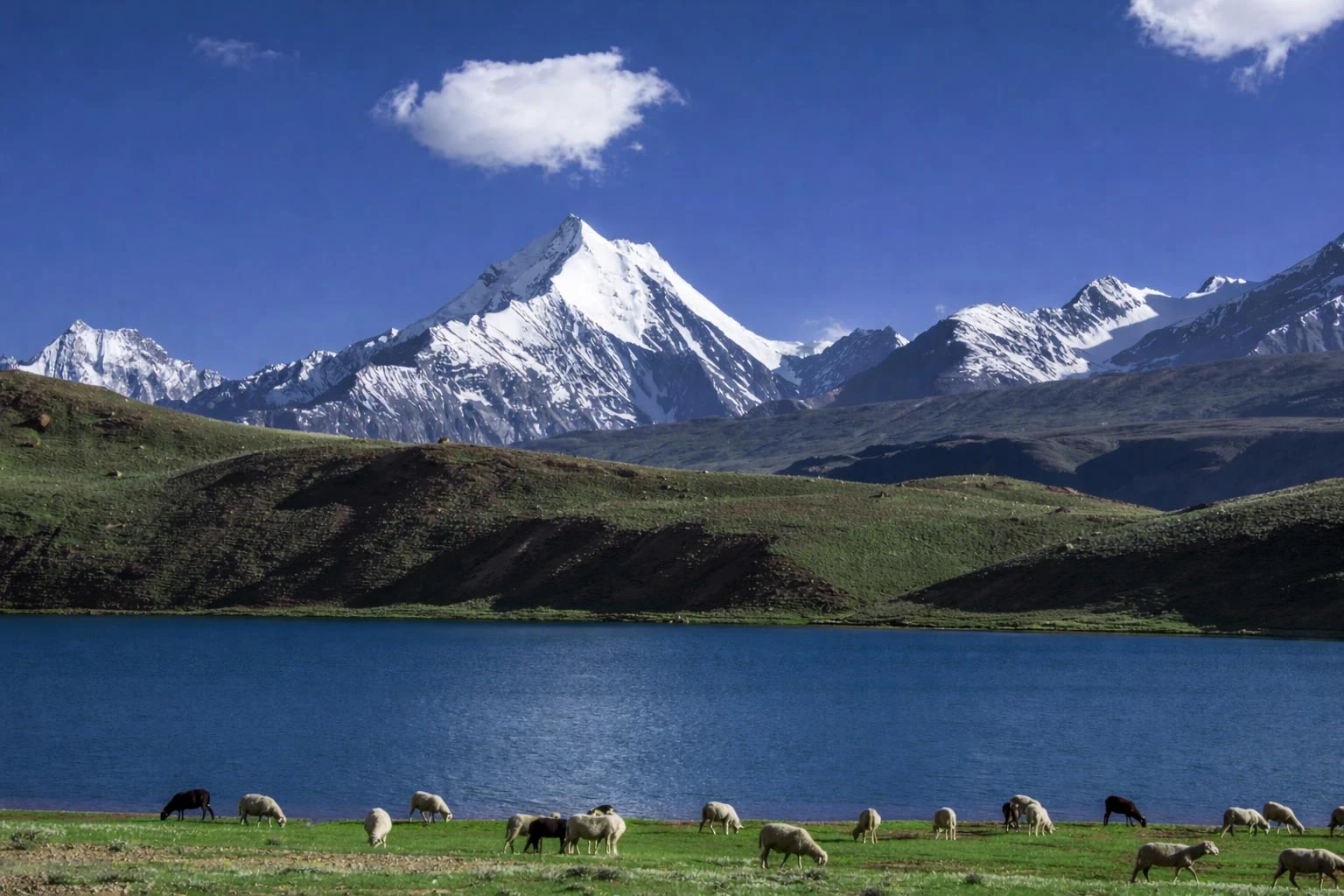 Chandratal Lake with Spiti Valley